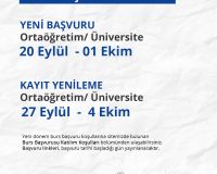 2021 - 2022 ÖĞRETİM YILI BURS BAŞVURU DUYURUSU