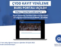 2022 - 2022 Burs  Kayıt Yenileme İşlemleri