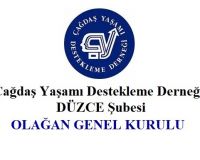 ÇYDD DÜZCE ŞUBESİ OLAĞAN GENEL KURUL İLANI