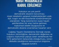 SİYASAL DÜZENE YARGI MÜDAHALESİ KABUL EDİLEMEZ!